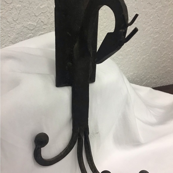 3 Hook Wrought Iron Wall Hat Hanger- Deer or Horse - Picture 1 of 14